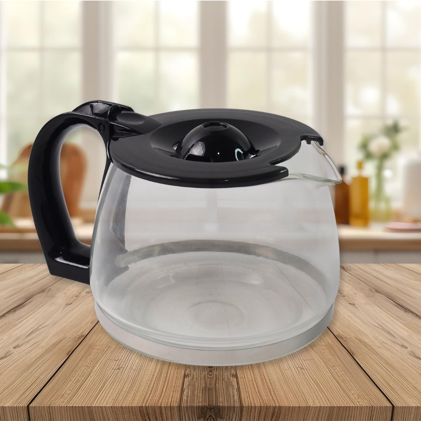 Wukusy Orbit automatic drip coffee maker with 1200ml capacity and 800W power, shown on a kitchen countertop.
