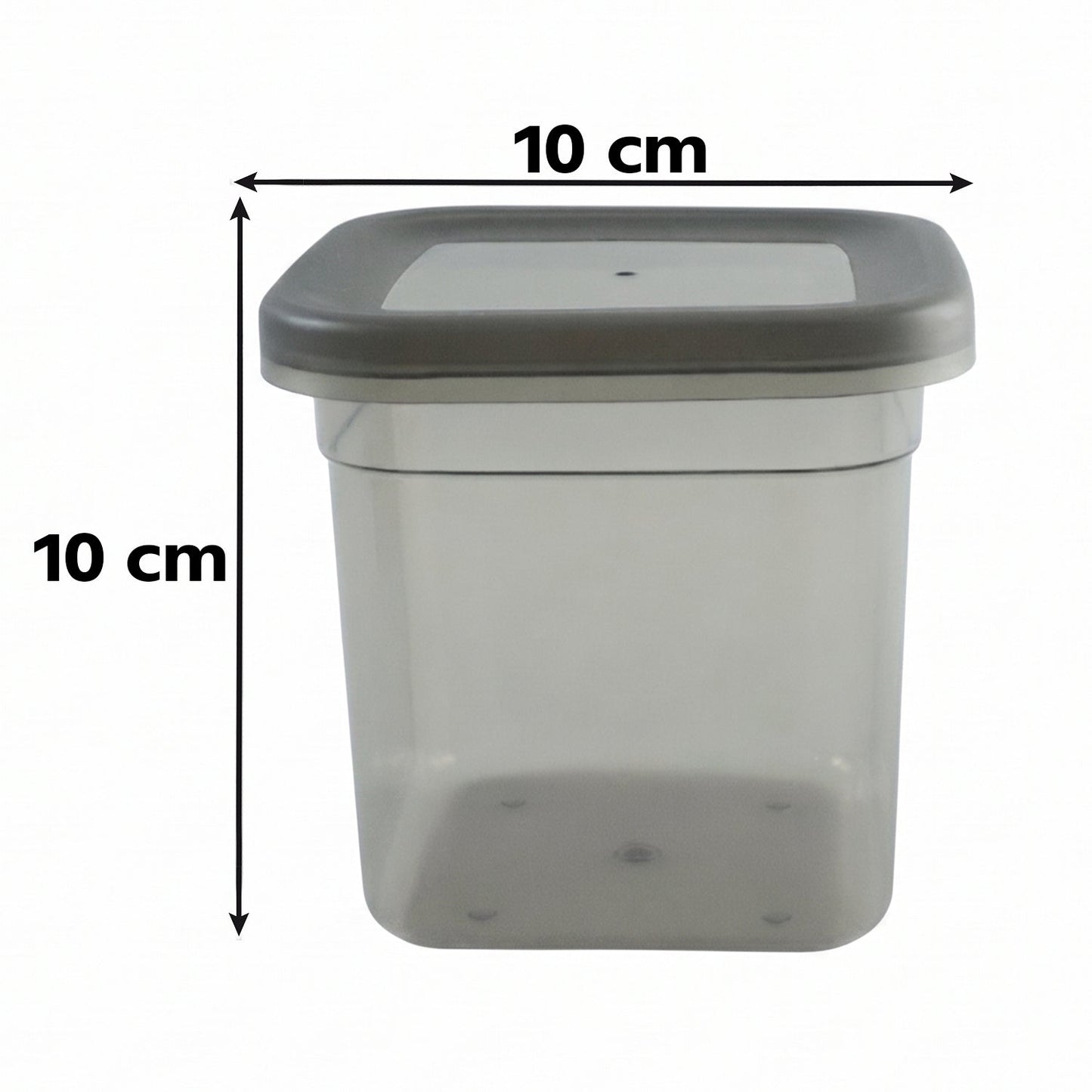 Wukusy 8-piece plastic food storage container set with 700ml airtight pantry jars, clear design for organized kitchen storage