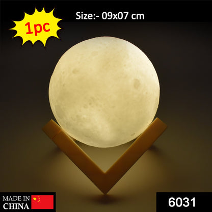 Wukusy 3D Power Moon Lamp with touch control, showing a realistic moon design with adjustable brightness.