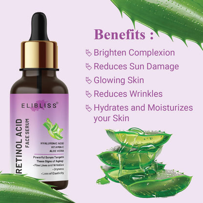 Drpshippr Retinol Face Serum and Anti-Aging Cream reducing fine lines and wrinkles for younger-looking skin, in a pack of two.