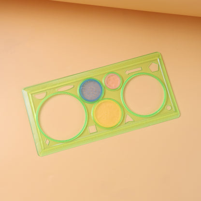 Wukusy Design Ruler Spirograph Geometry Stencil Set for office use, featuring various stencils and rulers for precise geometric drawings.