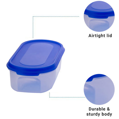 Wukusy 2332 kitchen storage container for multipurpose use, 500ml, clear plastic with secure lid for pantry organization