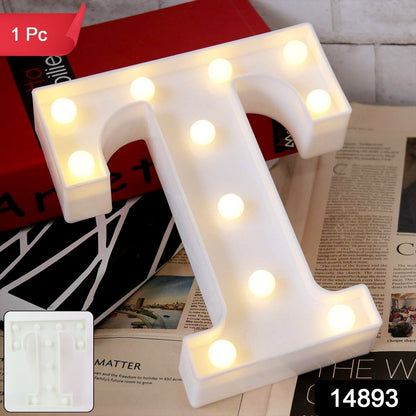 Decorative LED marquee letter T light by Wukusy, ideal for home decor, featuring a bright, stylish illuminated letter T.