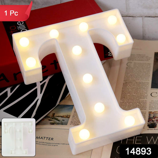 Decorative LED marquee letter T light by Wukusy, ideal for home decor, featuring a bright, stylish illuminated letter T.