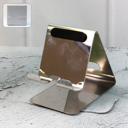 Wukusy stainless steel universal mobile and tablet stand holder showing adjustable design for smartphones and tablets.