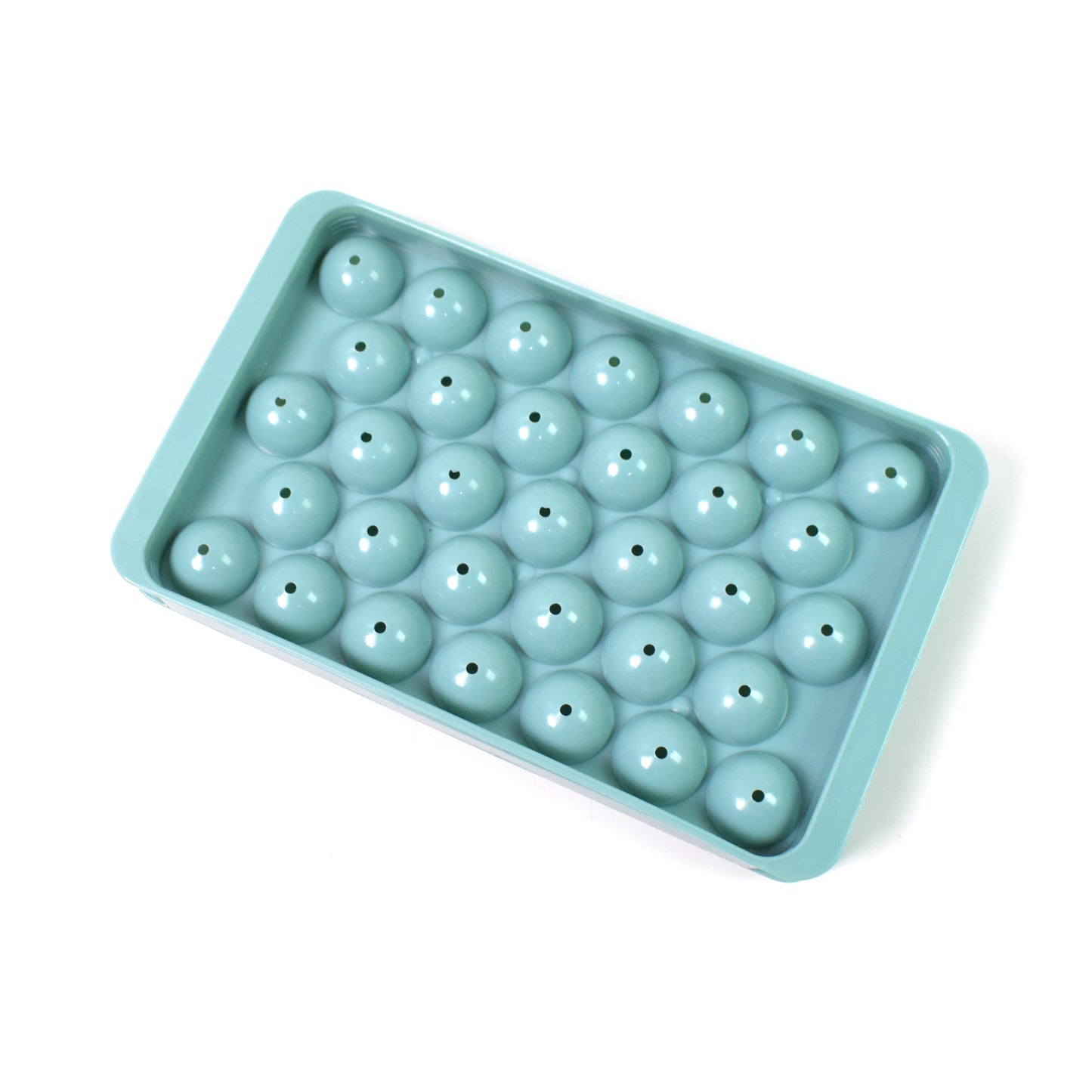Wukusy plastic round reusable ice cube mold with 33 lollipop candy molds, 16.5 cm, showing ice balls and candy shapes.