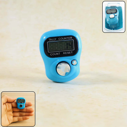 Wukusy digital finger tally counter for sports, showing a sleek black device with digital display used for counting scores or repetitions.