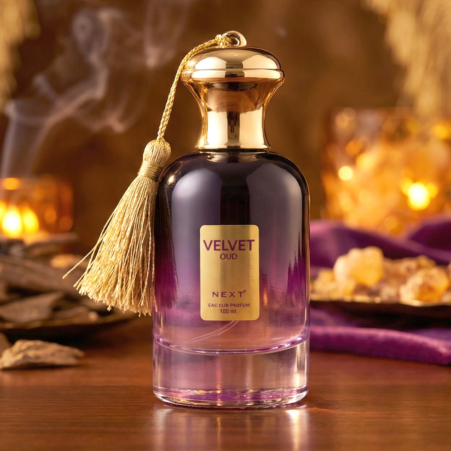 Next Premium Velvet Oud Eau De Perfume by Wukusy in a 100ml bottle, featuring a luxurious velvet oud fragrance with elegant packaging.