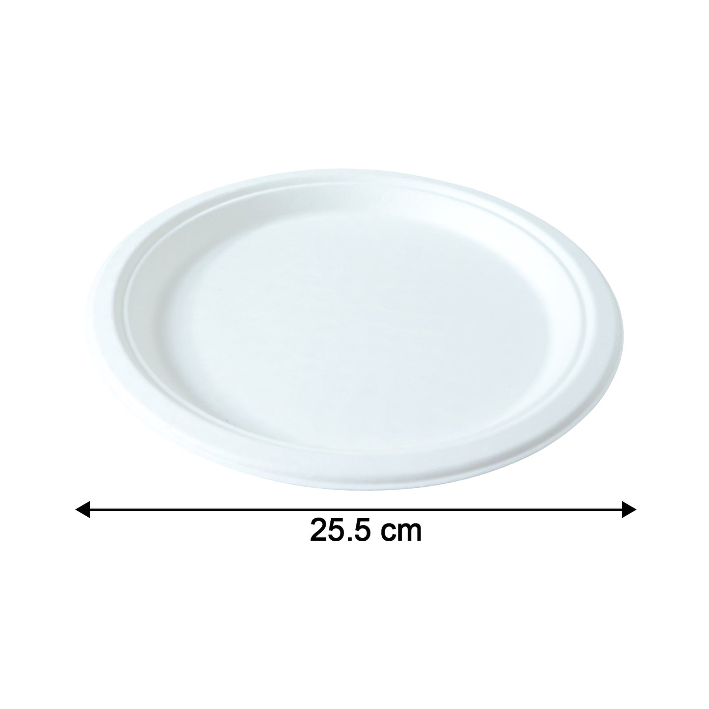 Set of 10 Vegnar disposable round food serving plates by Wukusy, lightweight and suitable for catering or parties.