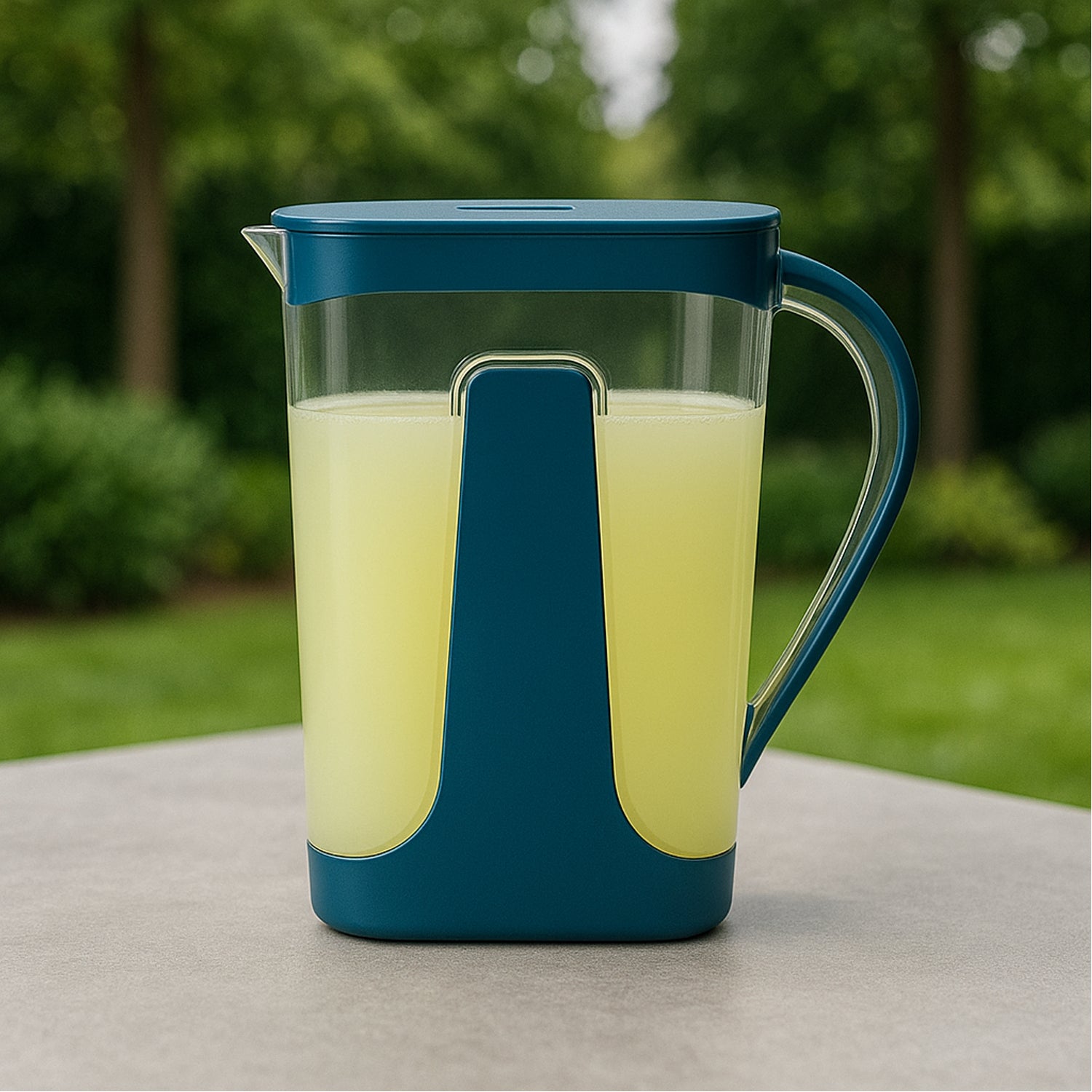 Wukusy Supermom Pure Water Jug, 2000ml, clear plastic container with handle for home water storage and pouring.