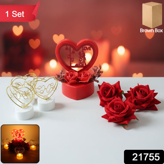Romantic heart-shaped love decorative gift set by Wukusy featuring elegant heart ornaments for special occasions