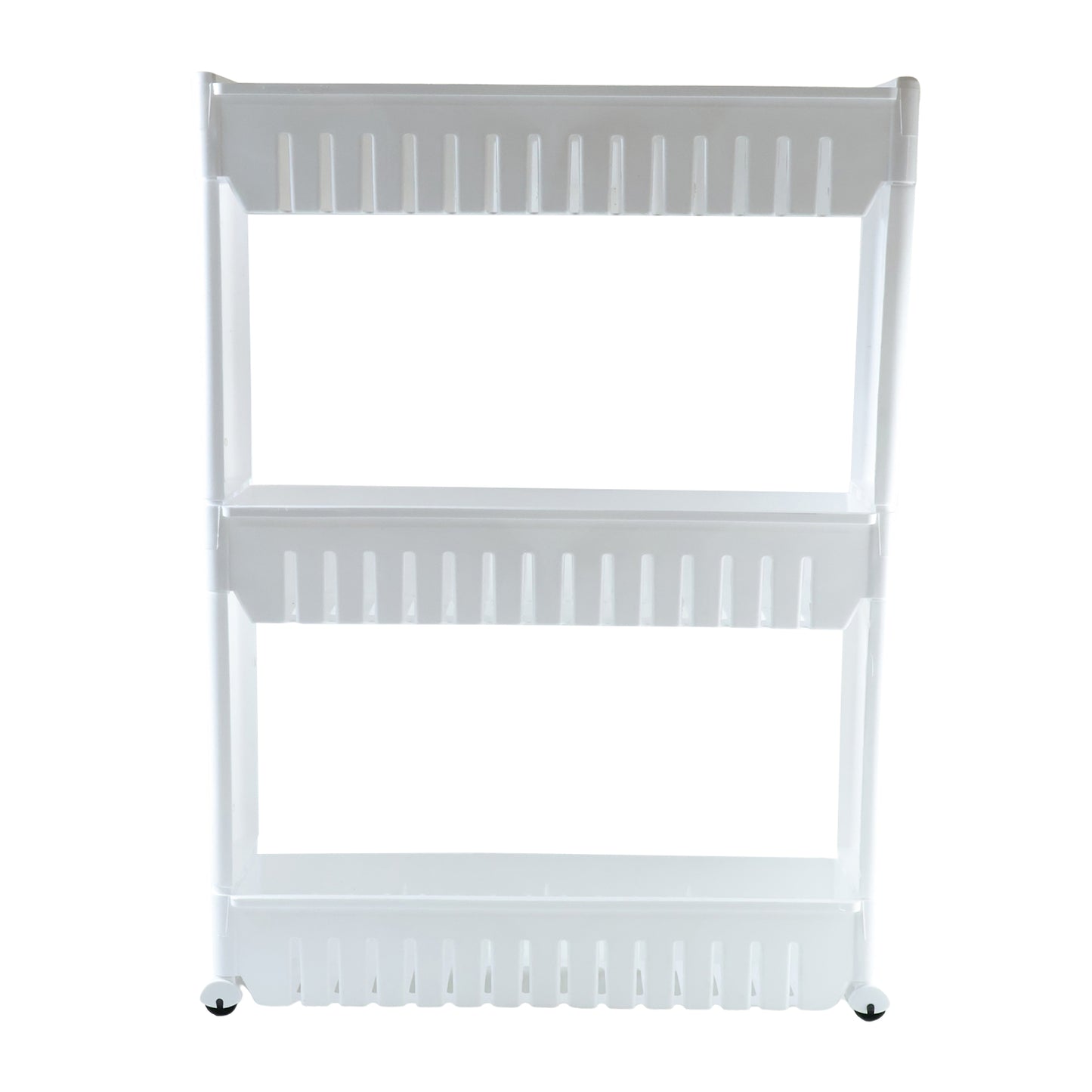 Wukusy Prexo multipurpose 3-layer kitchen storage rack organizer with metal frame and adjustable shelves for countertop use.