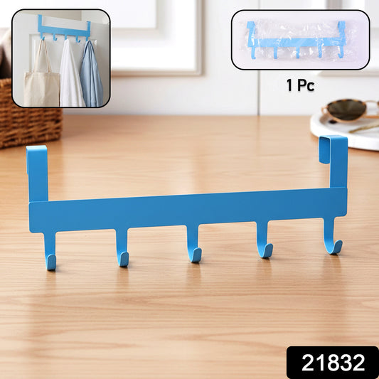 Wukusy Multi Metal 5 Hook Hanging Rack with sturdy hooks, ideal for organizing entryways, kitchens, or closets.