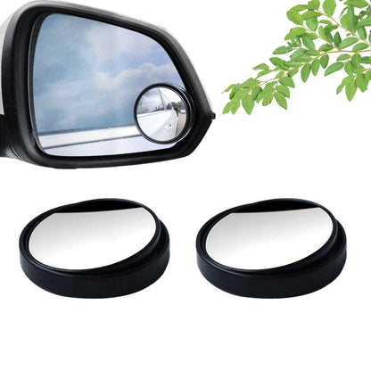 Pair of Wukusy 6205 360-degree convex rear view mirrors with wide-angle, adjustable design for improved home improvement safety.