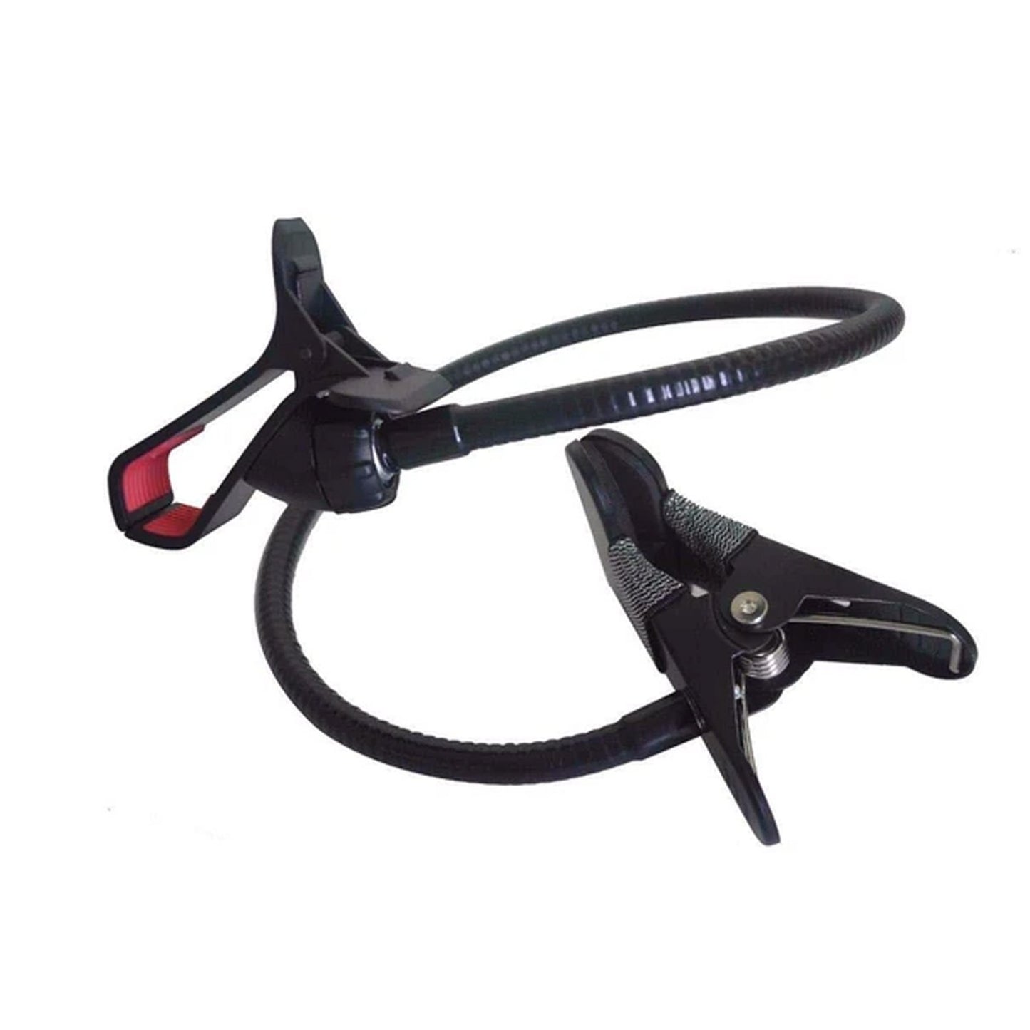 Wukusy 360-degree flexible foldable metal lazy stand bracket for mobile devices, portable and adjustable for easy viewing.