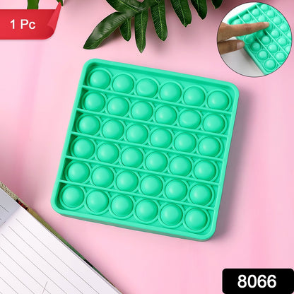 Wukusy premium square silicone pop it fidget toy with colorful bubbles, designed for stress relief and sensory play.