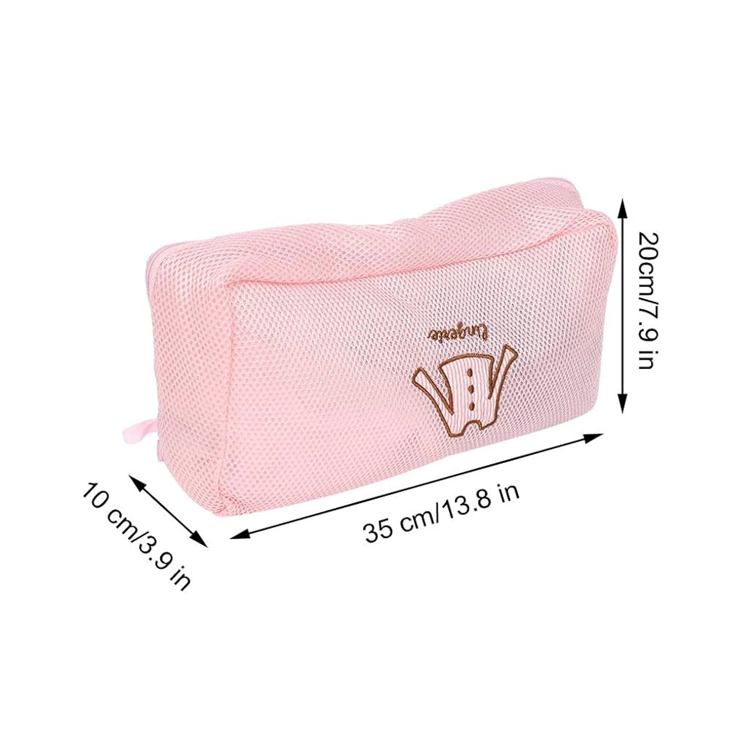 Wukusy premium lingerie bra laundry wash bag showing a compact, mesh bag for delicate bra washing, designed for gentle laundry care.