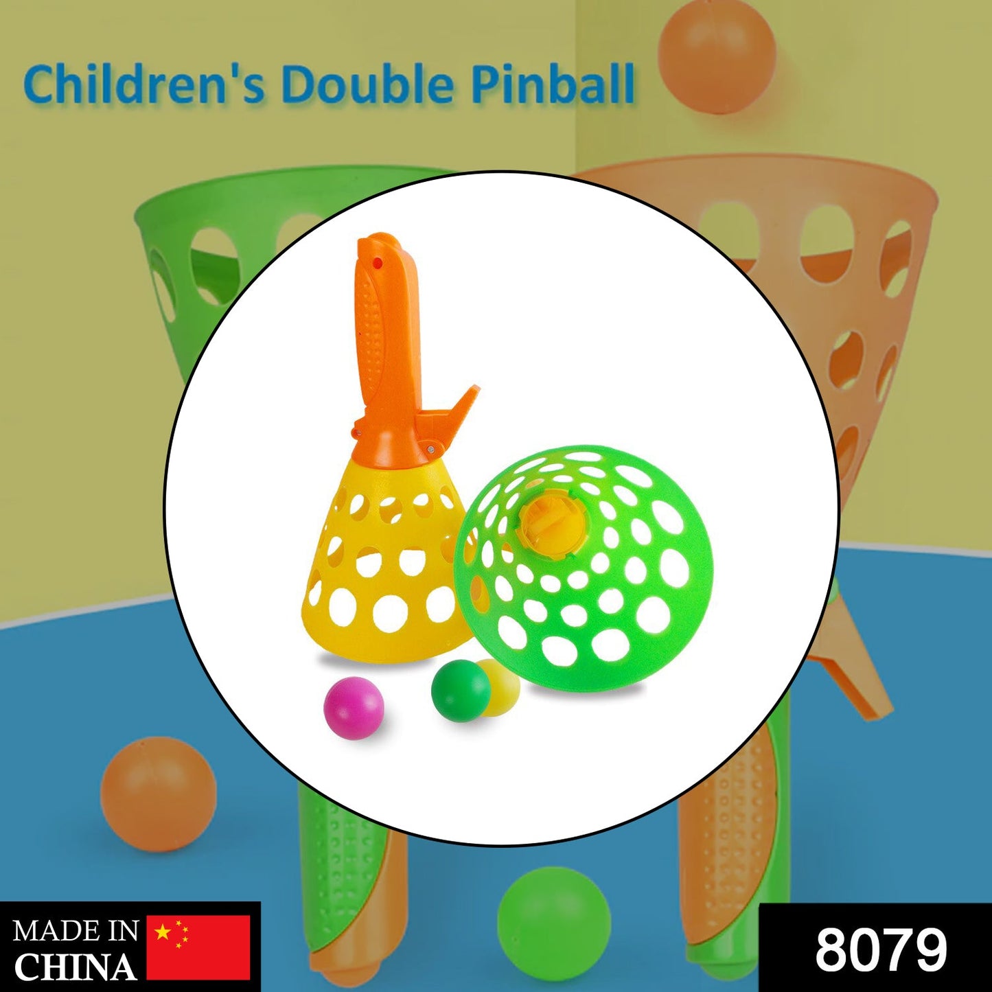 Wukusy Catapult Butt Ball Toy for kids, colorful plastic toy used for play and entertainment by children.