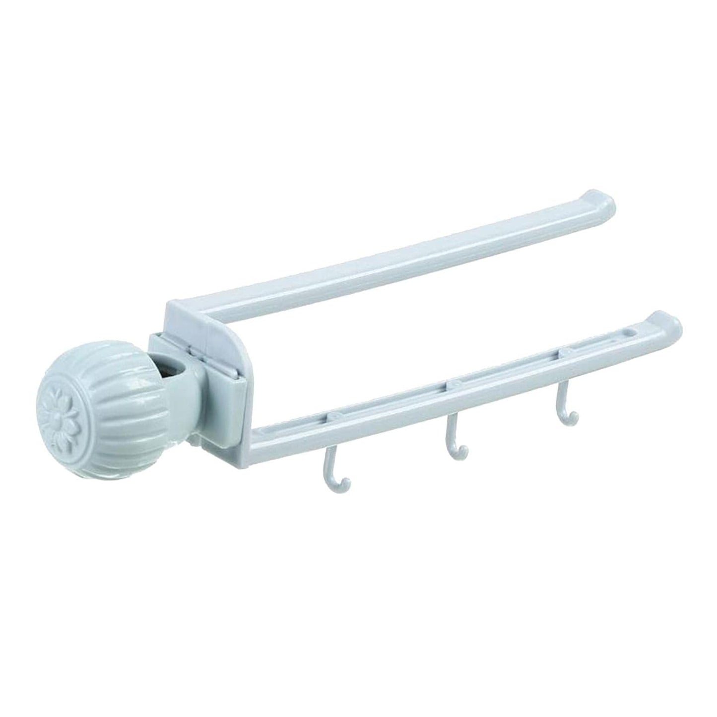 Wukusy multipurpose sink faucet with hanging towel and cleaning tool holder, mounted on kitchen sink faucet for organization.