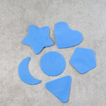 Wukusy 6-in-1 haircut design stencil set with safe hair trimmer molds for precise hairstyles and hair detailing.
