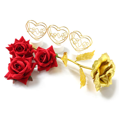 Romantic Heart Love Table Decor Gift Set by Wukusy featuring heart-shaped ornaments and elegant display pieces for special occasions