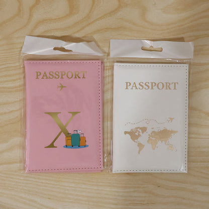 Wukusy mix design travel passport holder wallet with multiple slots for passports, documents, and cards, black fabric cover case