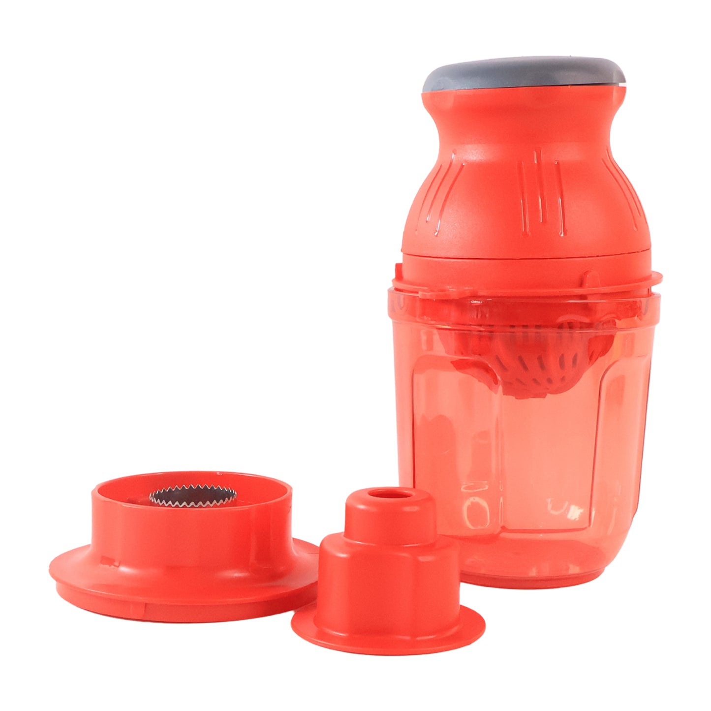 Wukusy Supermom Juicer with corn cutter, 800ml capacity, showcasing the juicer and corn cutter attachment on a kitchen countertop.