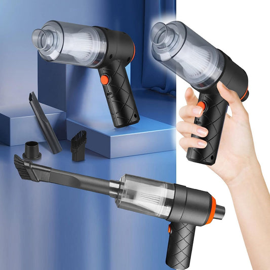Wukusy 2-in-1 wireless handheld vacuum cleaner with dust collection for home and car, portable, USB rechargeable, compact design
