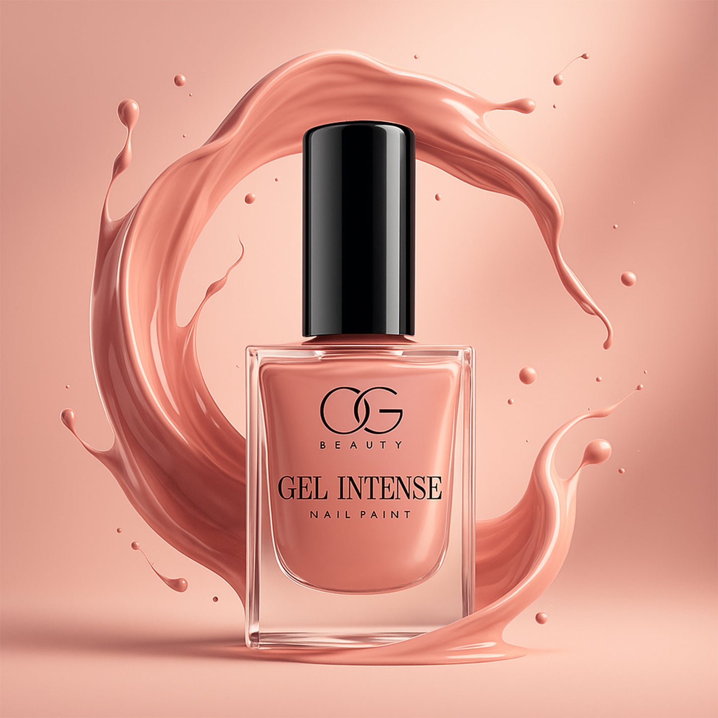 Wukusy Og Beauty Pastel Peach Gel Nail Polish in 10ml bottle with pastel peach color and glossy finish.