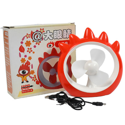 Wukusy 7713 mini desktop rechargeable fan with adjustable blades, compact design, ideal for home, office, or car cooling.