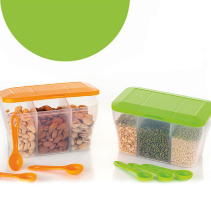 Wukusy 2625 plastic square storage organiser container, 750ml capacity, ideal for kitchen organization and food storage.