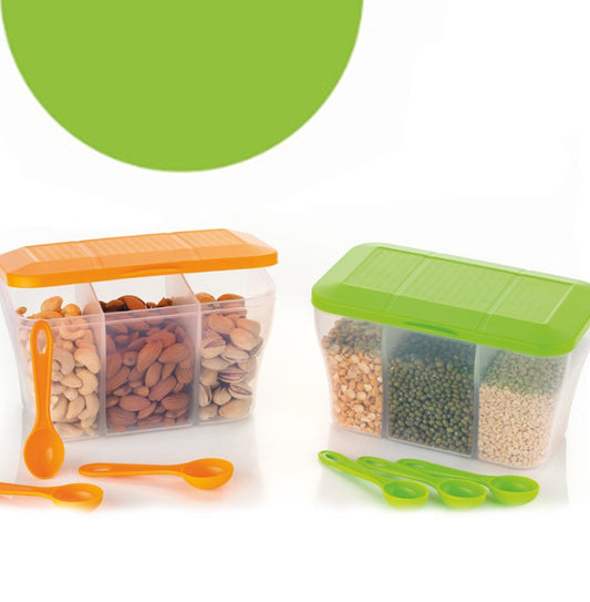 Wukusy 2625 plastic square storage organiser container, 750ml capacity, ideal for kitchen organization and food storage.