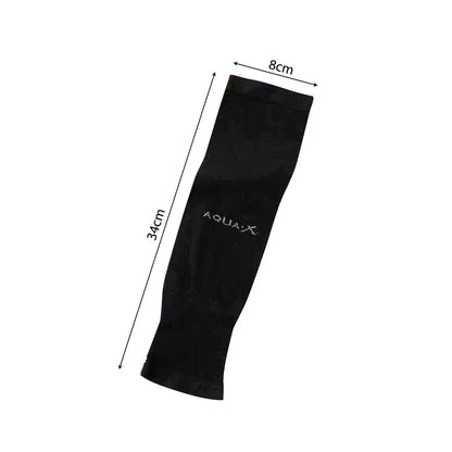 Pair of Wukusy stretchable elbow support compression sleeves showing flexible fabric and snug fit for joint support.