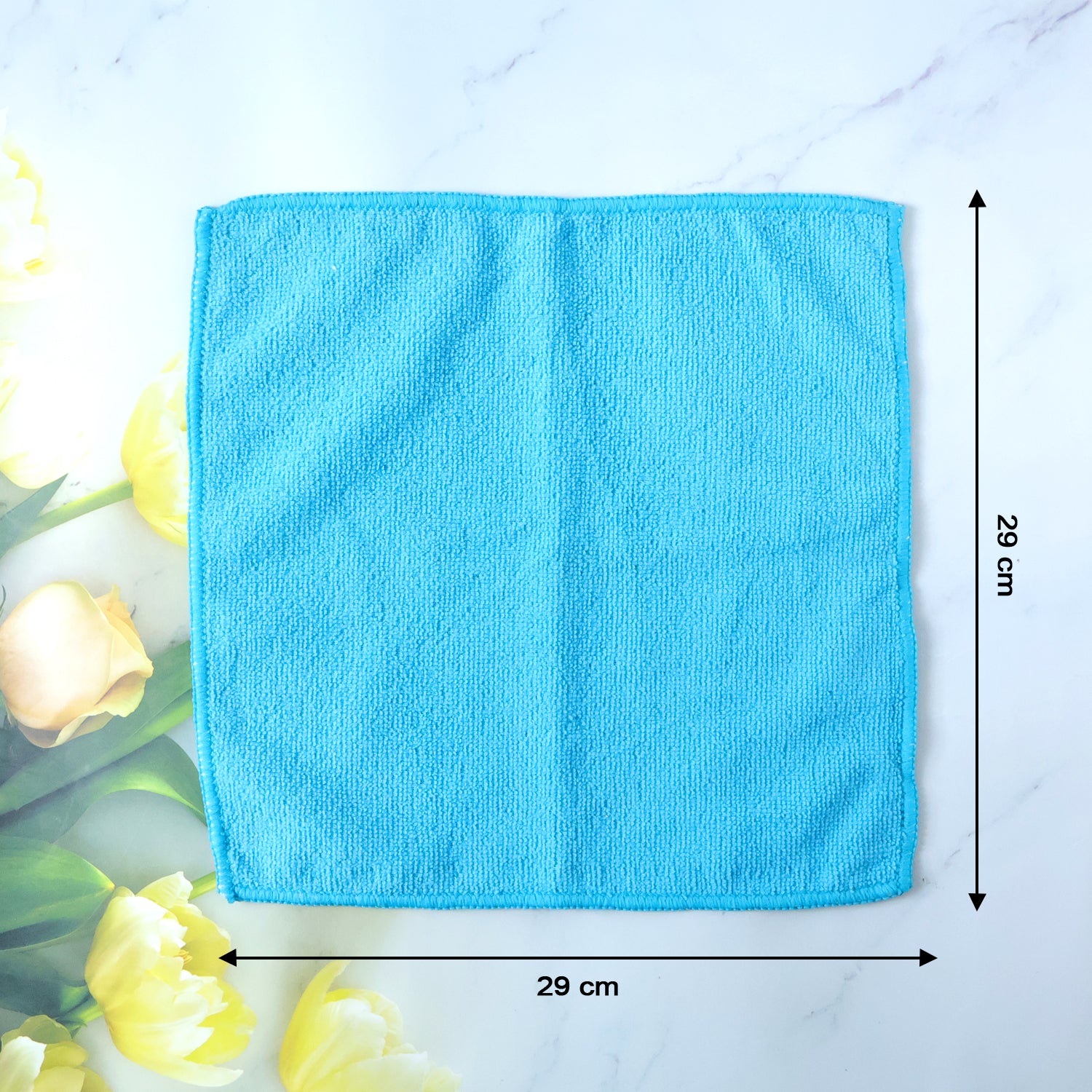 Set of four Wukusy microfiber cleaning cloths, versatile towels for dusting, wiping, and general cleaning tasks.