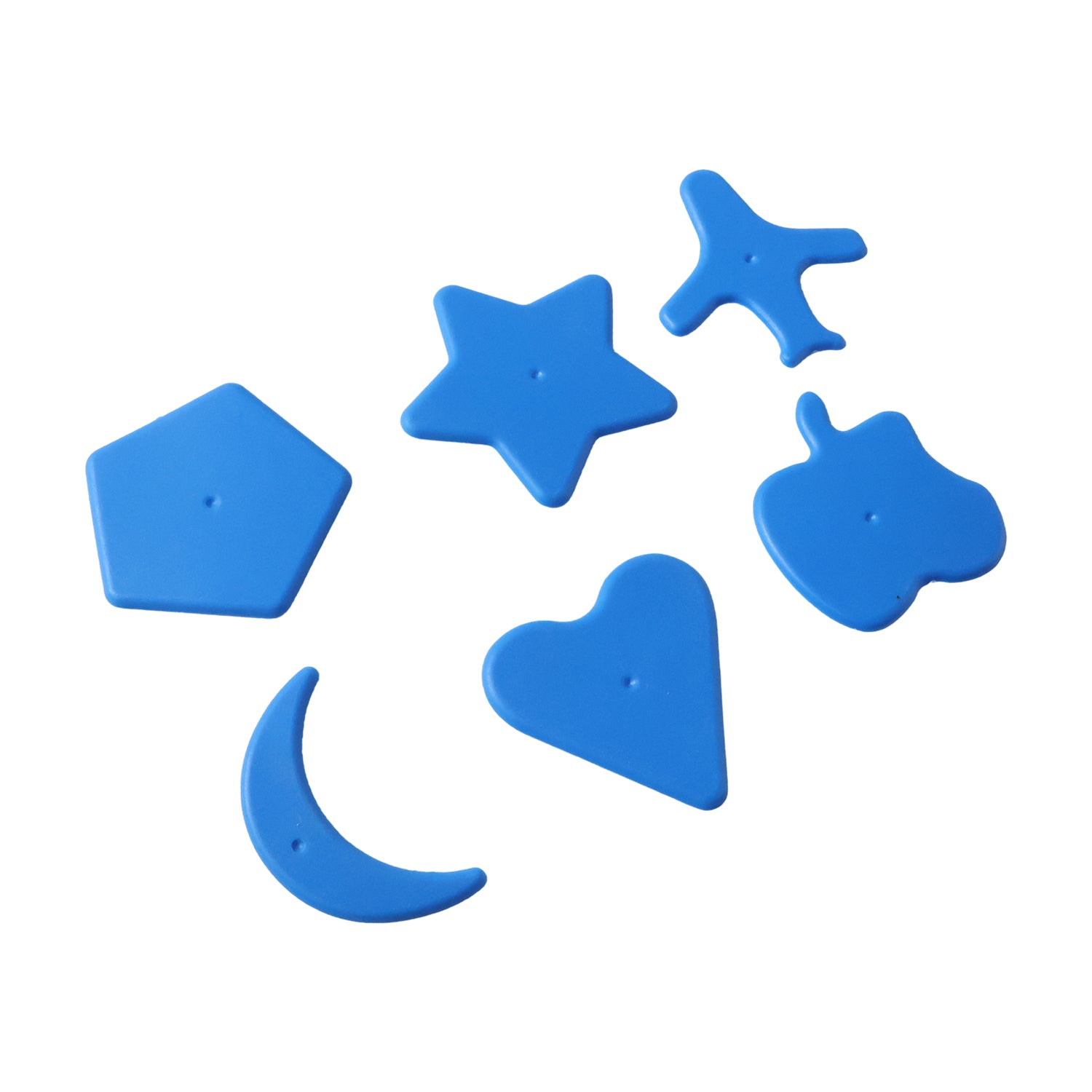 Wukusy kids learning shape puzzle toy set with six colorful wooden pieces for educational play and shape recognition.