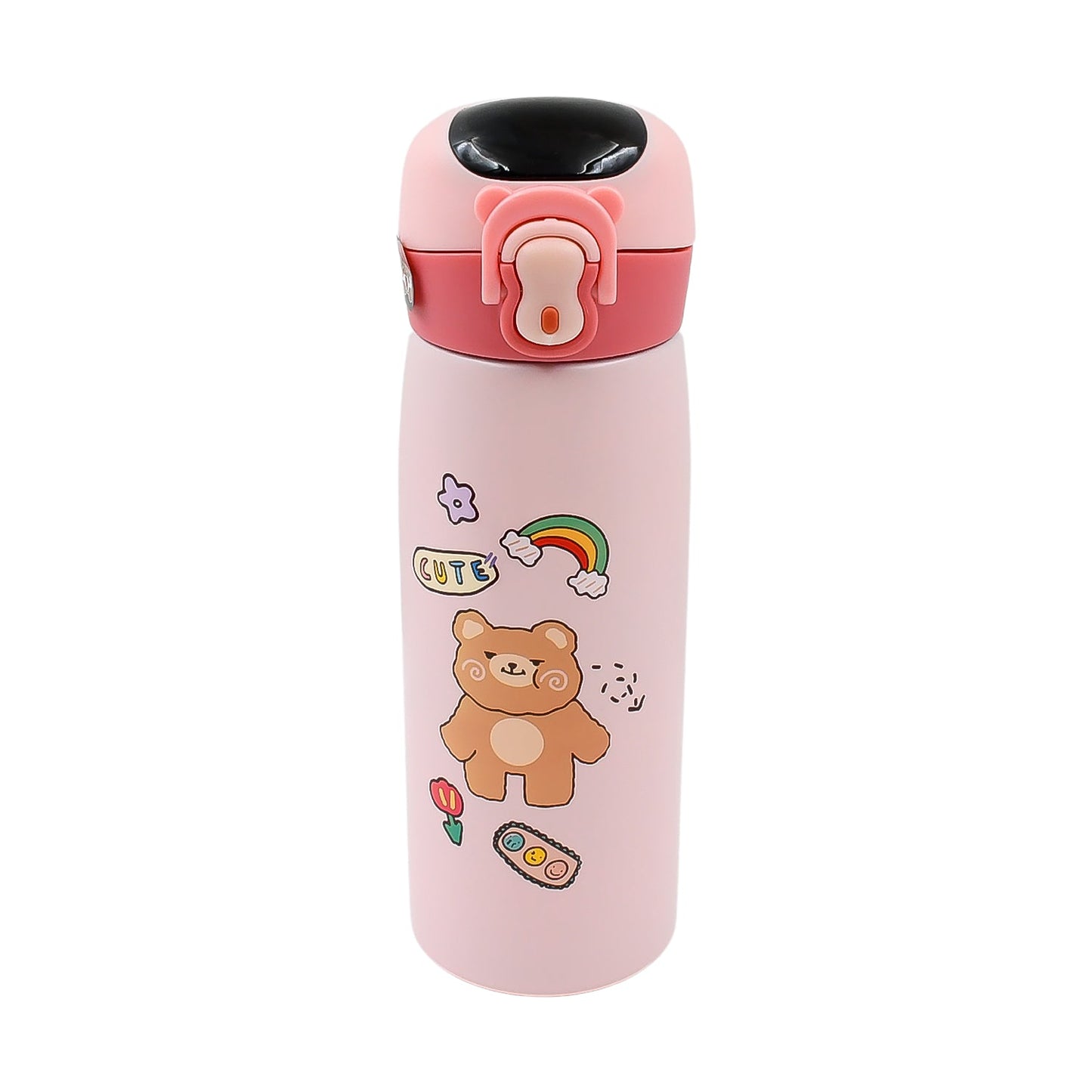 Wukusy smart insulated water bottle with LED temperature display, 450ml capacity, sleek design, and stainless steel construction