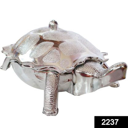 Wukusy tortoise-shaped dry fruit gift box used as elegant home decor, featuring a detailed tortoise design in a multipurpose style.