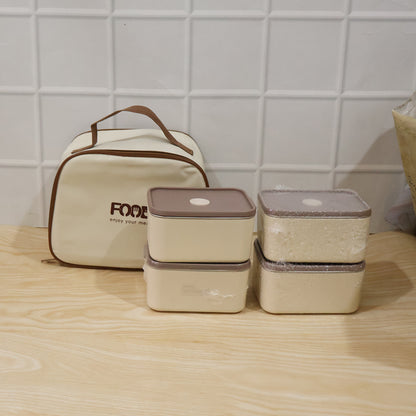 Wukusy insulated tiffin lunch box with food containers, keeps food warm or cool, portable for meals on the go