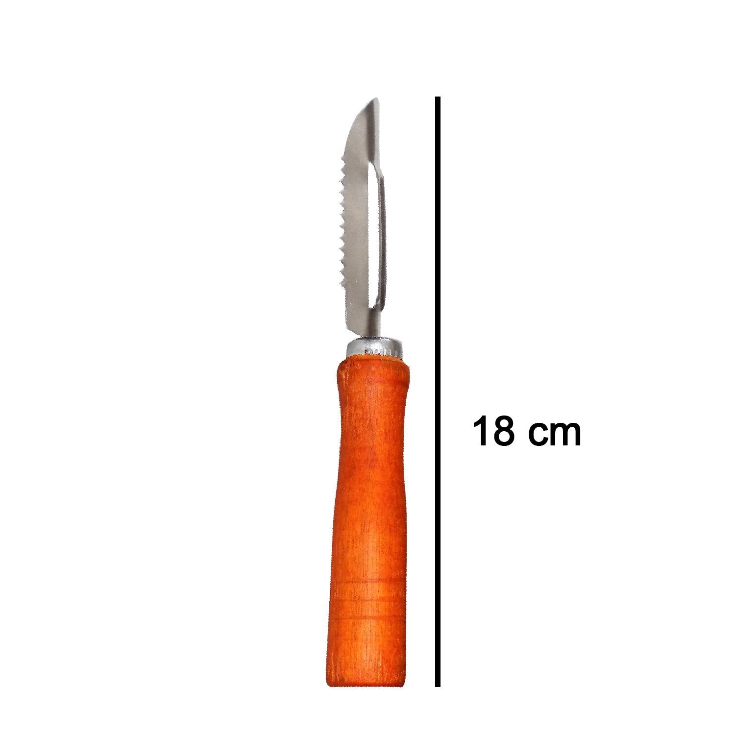Wukusy wooden handle and stainless steel vegetable peeler, kitchen tool with ergonomic design for peeling fruits and vegetables.