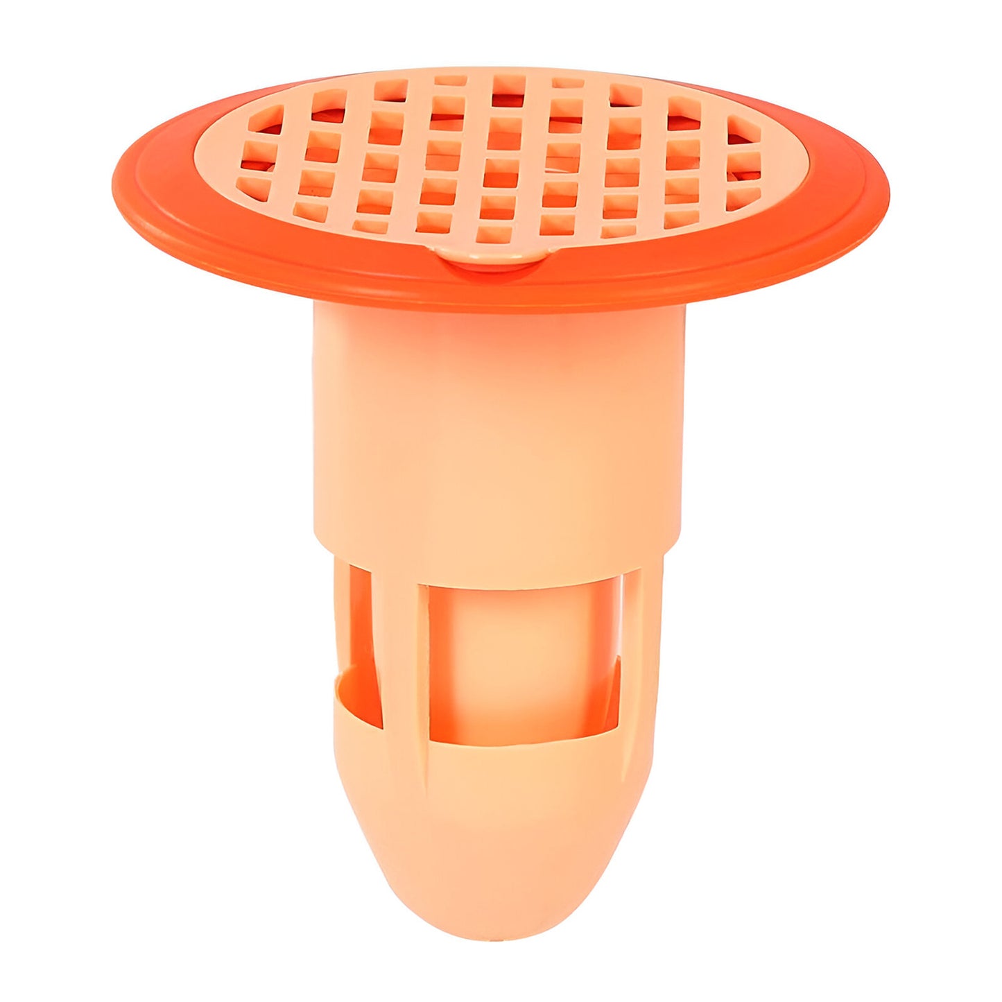 Wukusy plastic drain strainer for bathroom and kitchen sinks, round and black, designed to catch debris and prevent clogs
