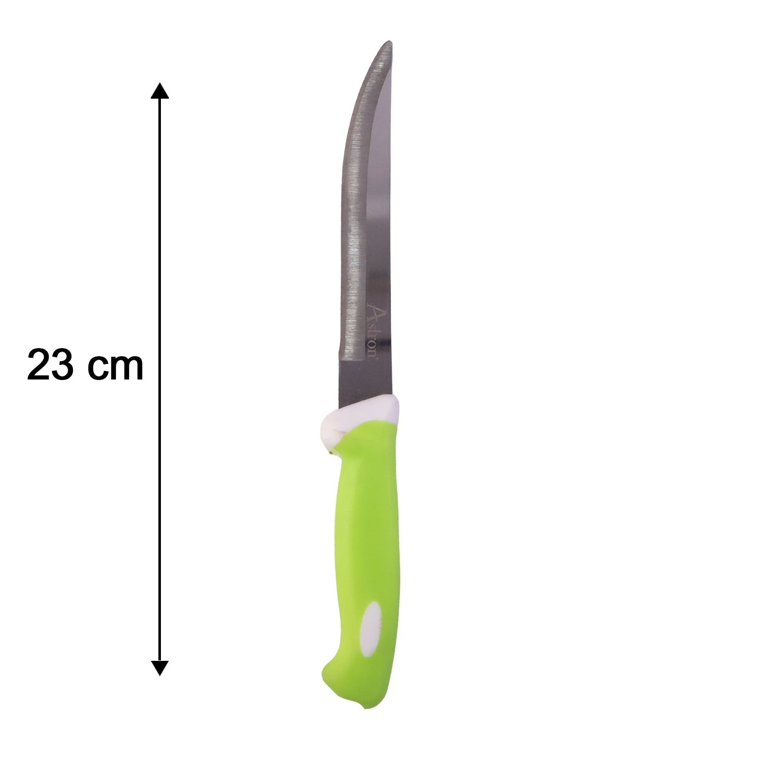 Wukusy 9-inch stainless steel kitchen knife with plastic handle, featuring a sleek mix design for precise cutting.