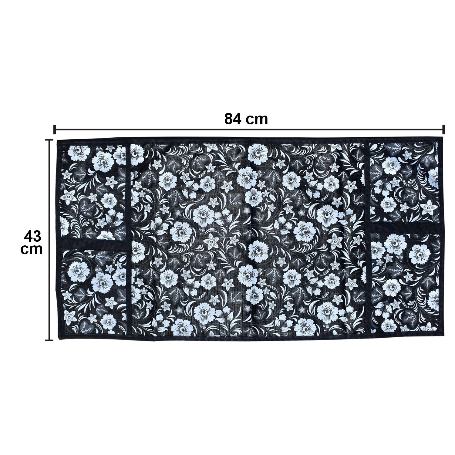 Wukusy microwave oven cover in a neutral color, designed to protect and keep microwave clean in a home kitchen setting.