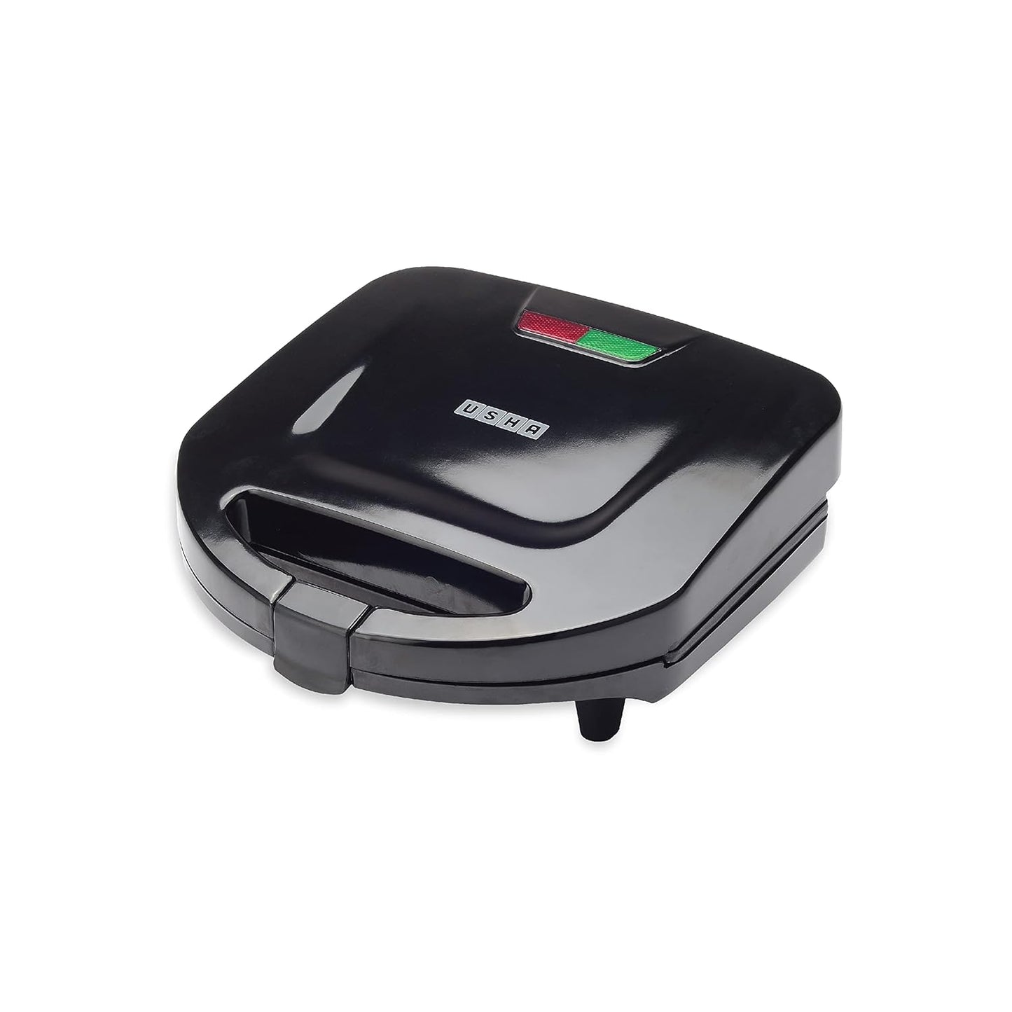 Black Usha by Usha ST4272 G Grill sandwich maker from Seasons with non-stick plates and compact design.