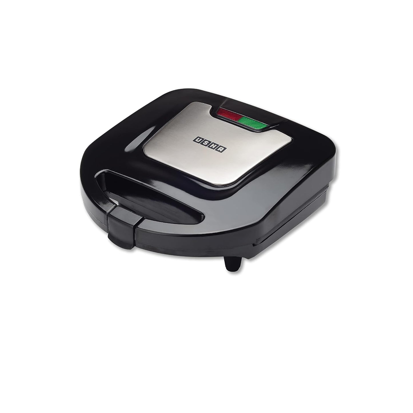 Black USHA ST4272 SSG Grill sandwich maker by Seasons with non-stick plates and compact design.