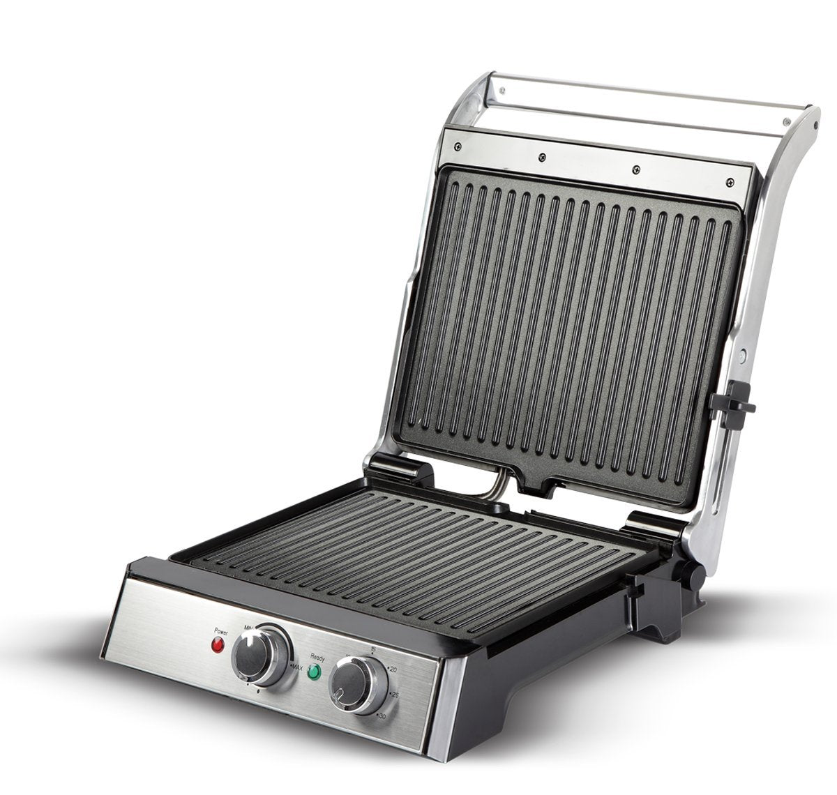 Seasons Havells Toastino 4-slice grill and BBQ sandwich maker in black, open grill design with timer and 2000-watt power.