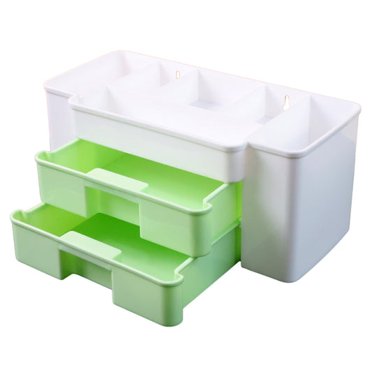 Wukusy 2-layer desktop storage organizer for home and kitchen, with compartments for organizing supplies and accessories.