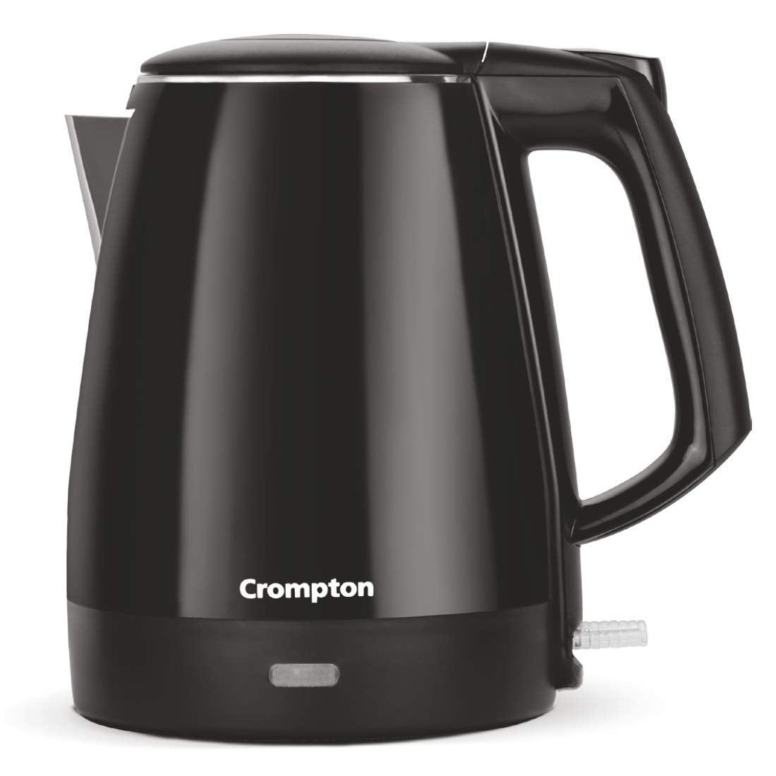 Seasons Crompton ACGEK- ACTIVHOT1.5 electric kettle in black, 1.5-liter capacity, with a sleek design and handle for boiling water.