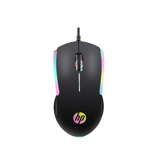 Seasons HP M160 wired optical gaming mouse in black with USB 3.0 connection, designed for precise gaming performance.