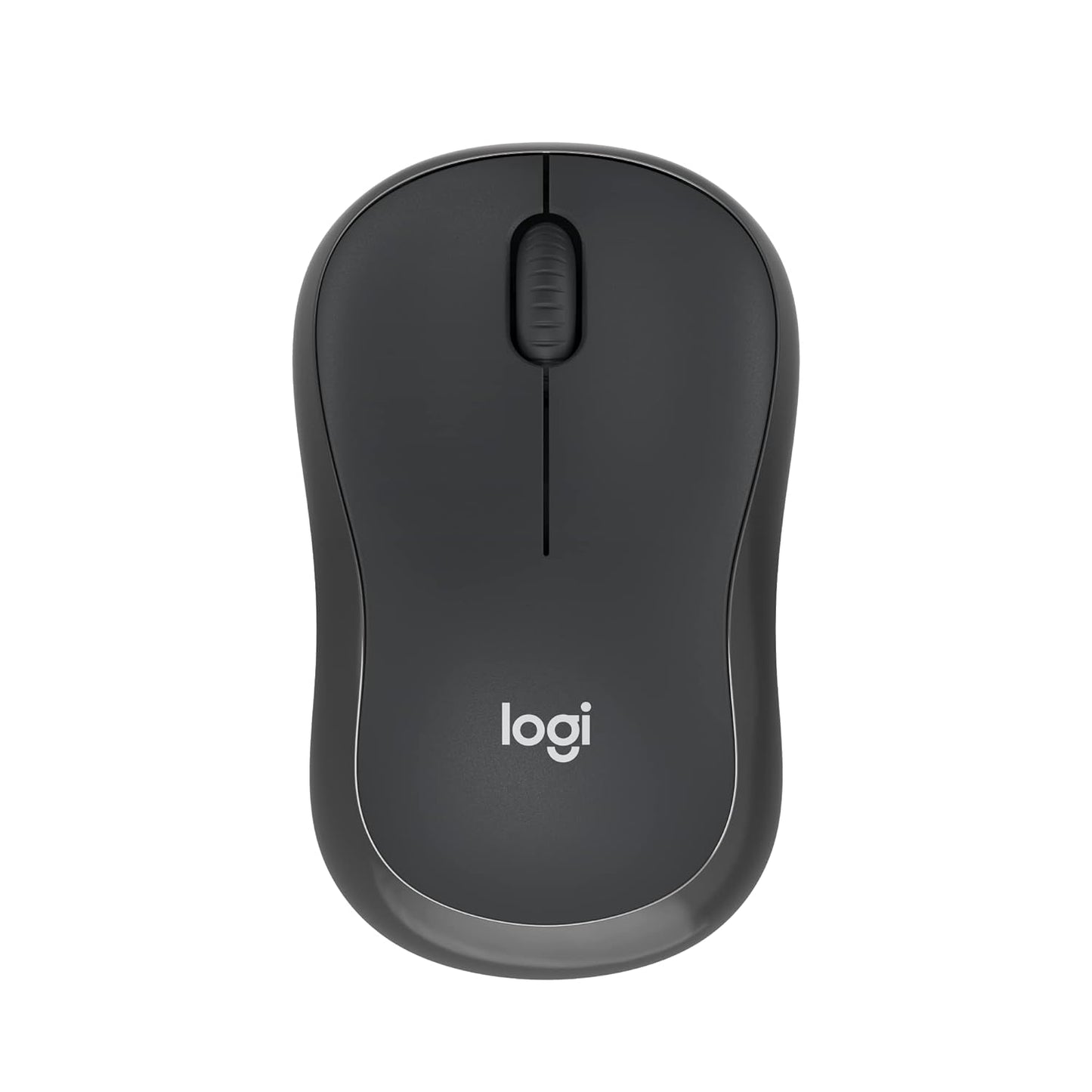 Seasons Logitech M240 wireless optical Bluetooth mouse in graphite color, compact design with ergonomic shape.