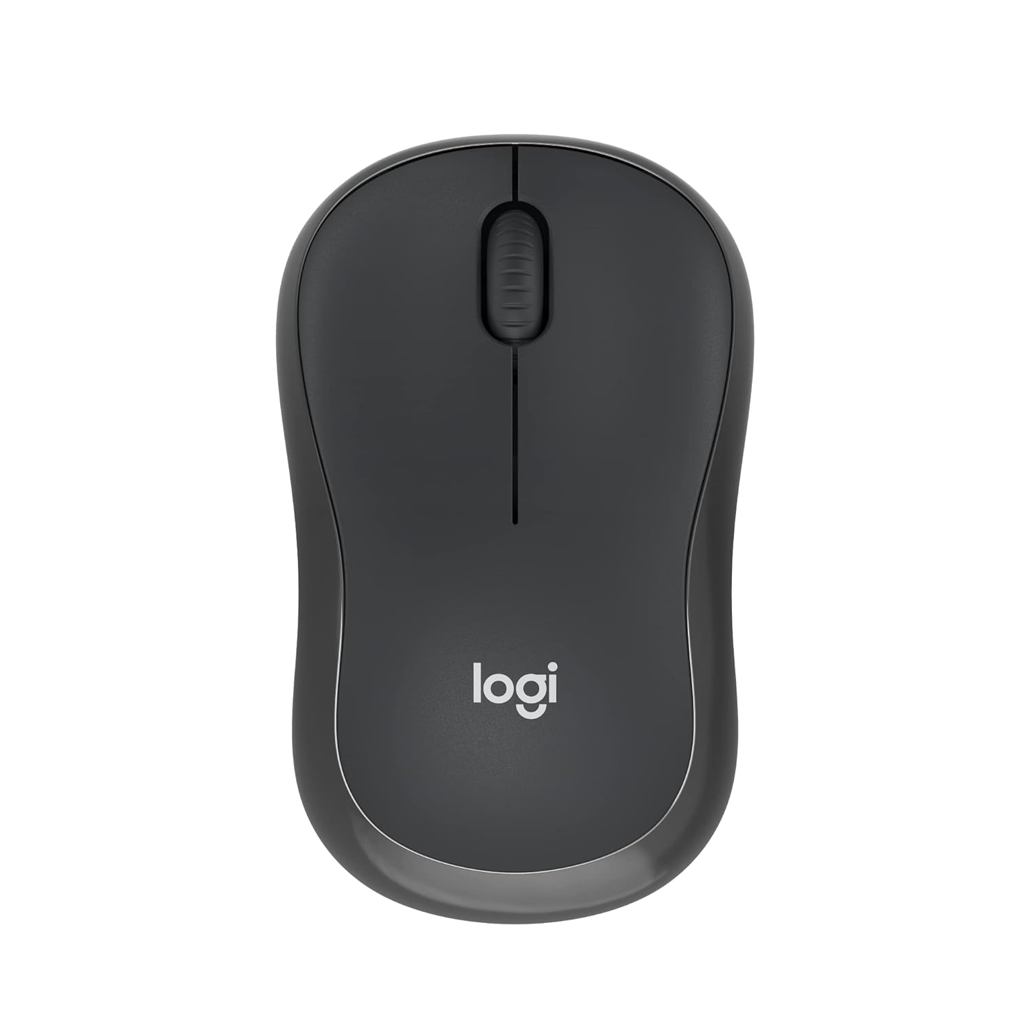 Seasons Logitech M240 wireless optical Bluetooth mouse in graphite color, compact design with ergonomic shape.